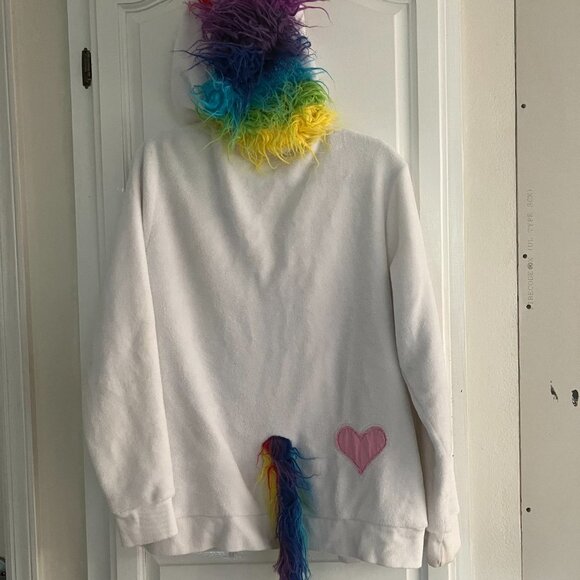Disney Rainbow Unicorn FAMOUS Hoody Girls Size XXL Like NEW - Picture 6 of 9